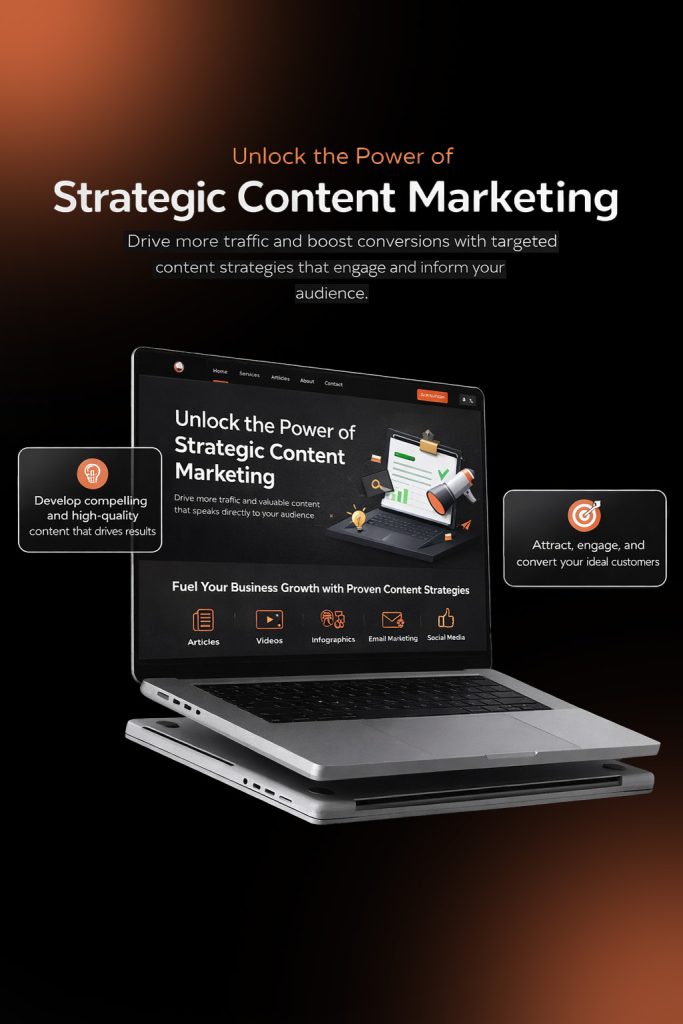 Professional content marketing agency solutions with content strategy dashboards, branded campaigns, audience insights, and business growth analytics.