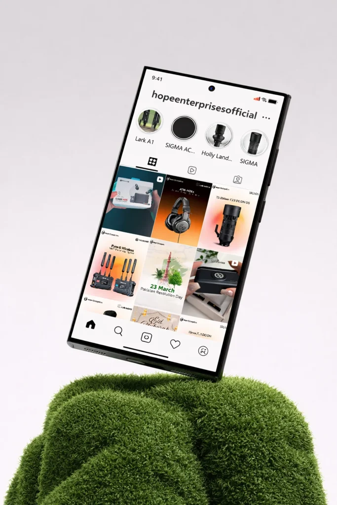 Social media marketing agency showcasing Instagram profile design