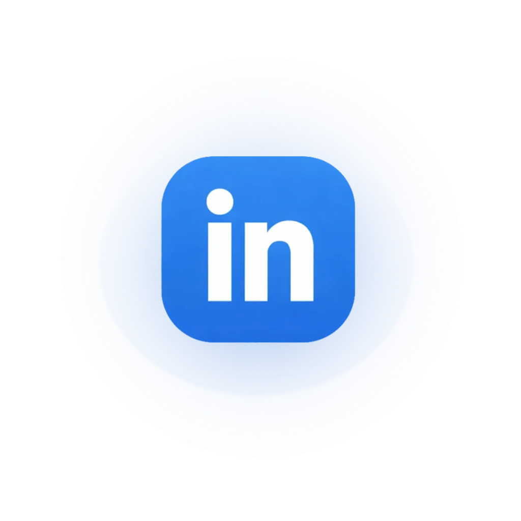3D LinkedIn social media logo icon for professional networking