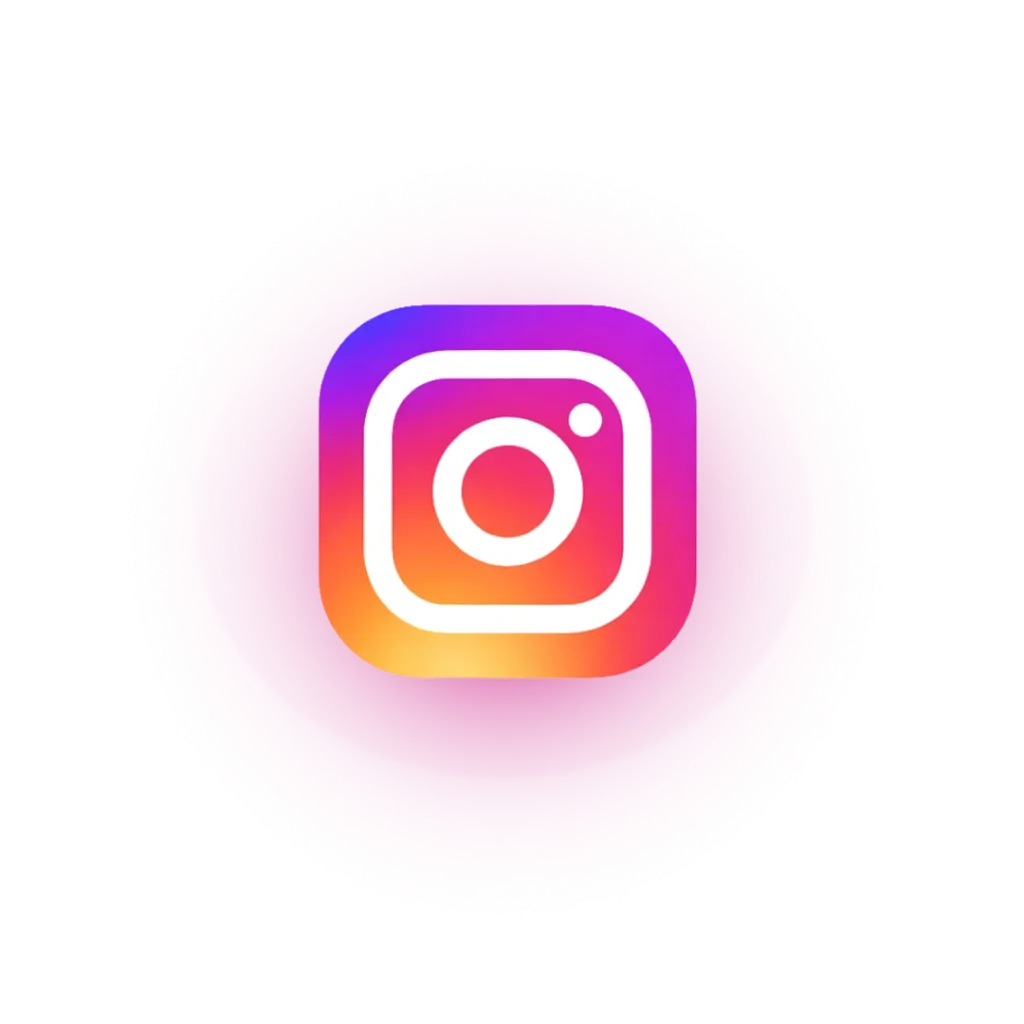 3D Instagram social media logo icon representing influencer marketing