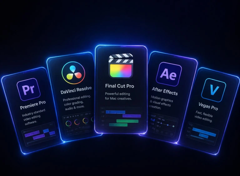 Professional video editing services using Adobe Premiere Pro and After Effects