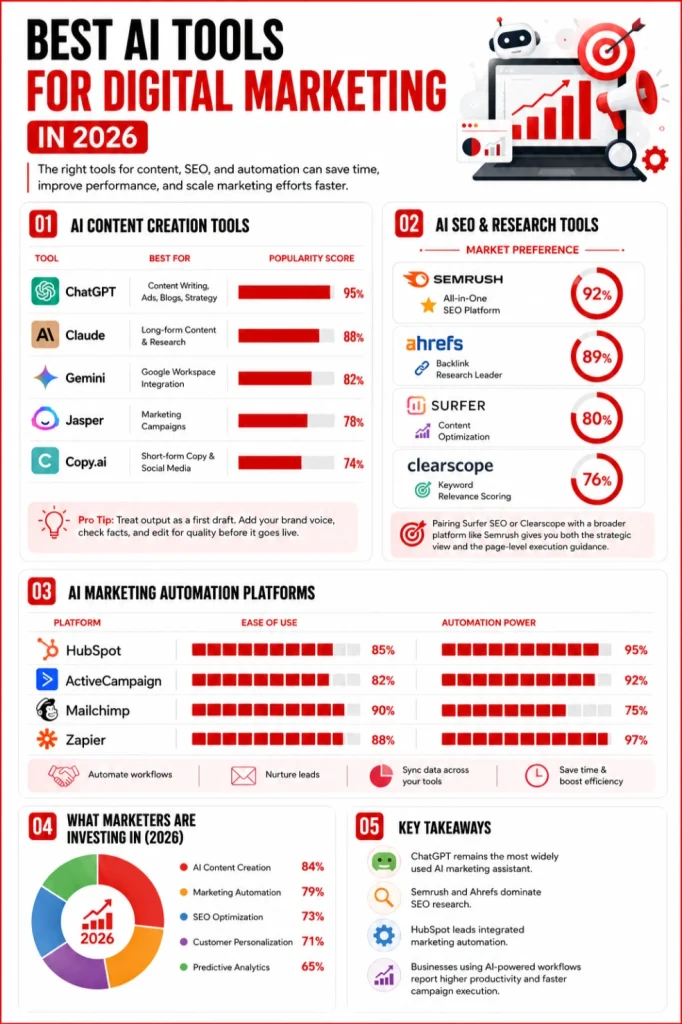 Best AI Tools for Digital Marketing in 2026