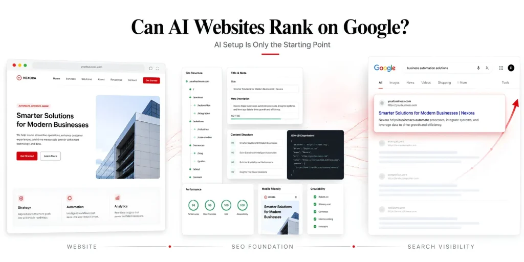 Can AI Website Builders Rank on Google?