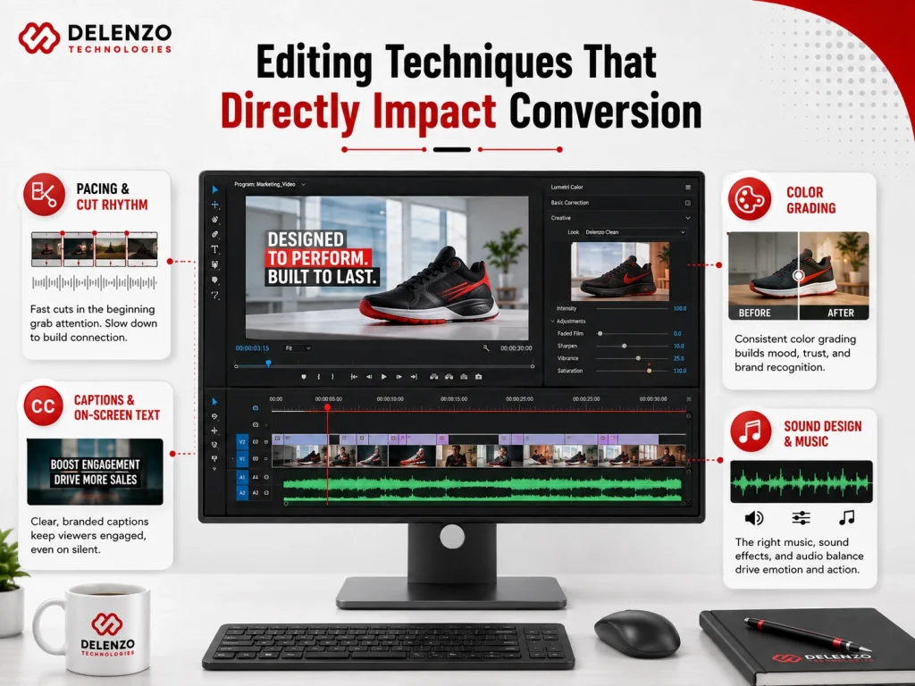 Video editing techniques that directly impact a high-converting marketing video