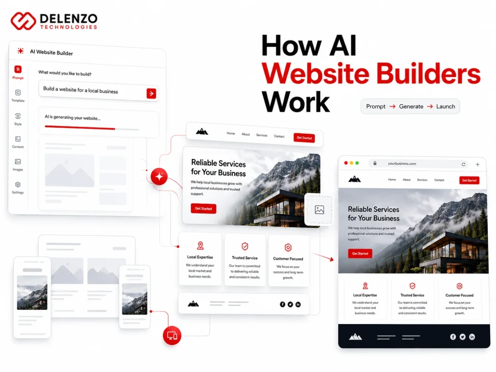 how ai website builder work