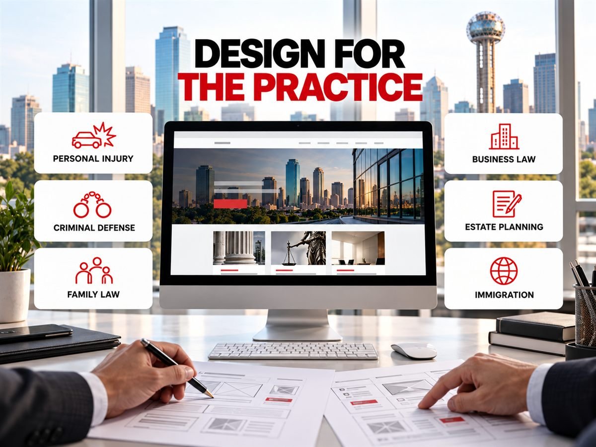 Website design priorities for six law firm practice areas