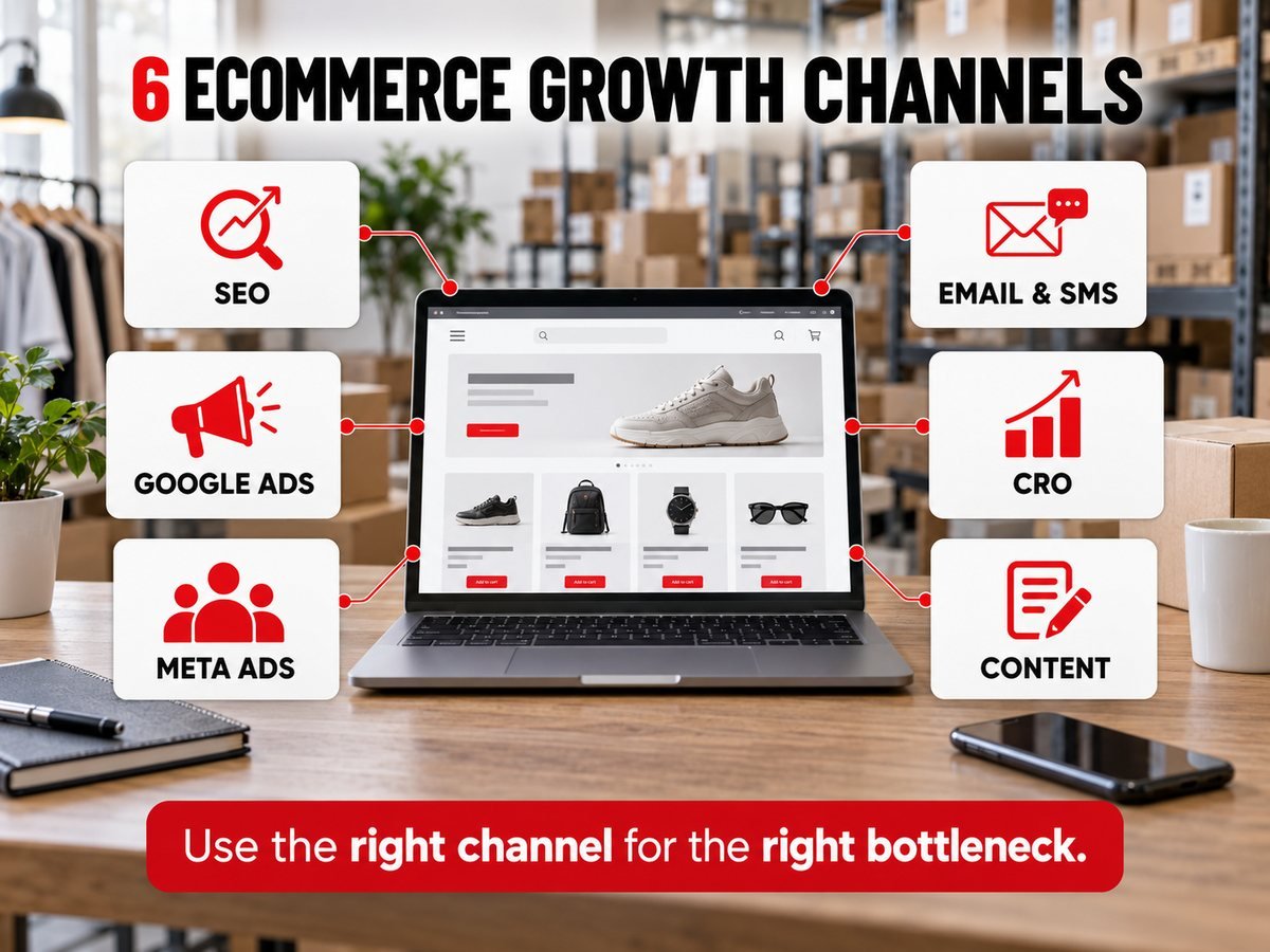 Six ecommerce marketing channels for growth in 2026