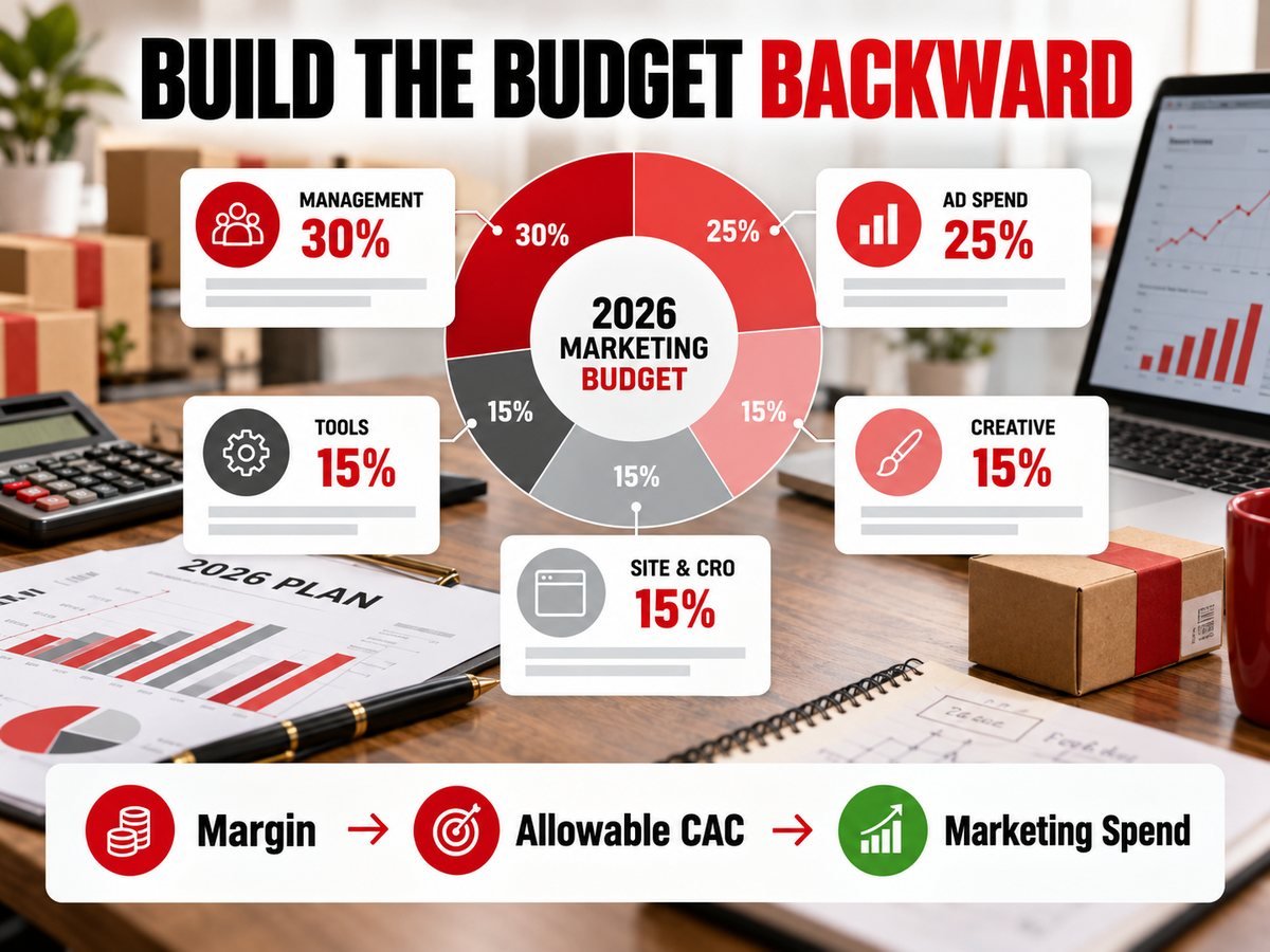 Ecommerce marketing budget framework based on margin and allowable CAC