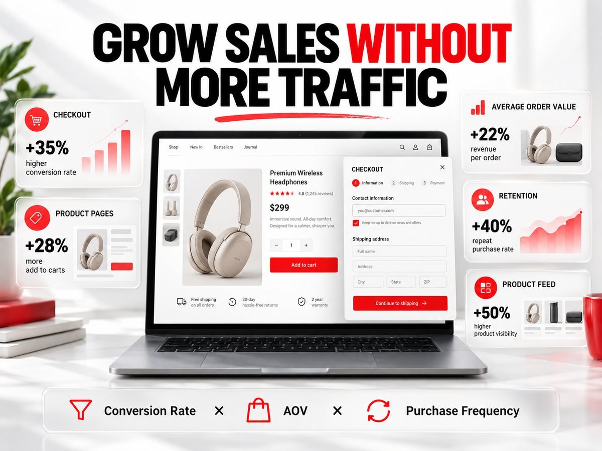 Five ways to grow ecommerce sales without increasing traffic