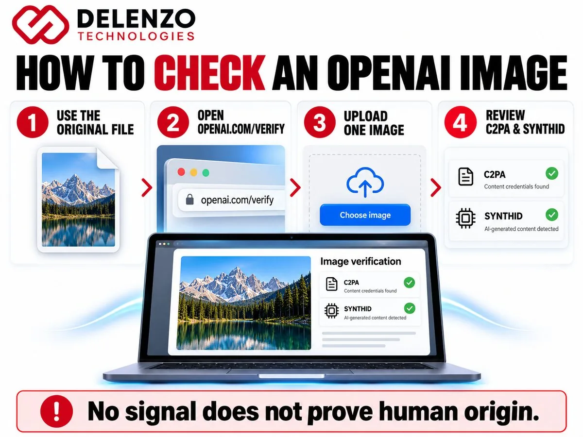 Four steps to check an image with OpenAI Verify
